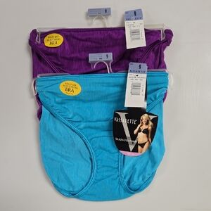 Vassarette Bikini 2pair Purple and Blue Panties